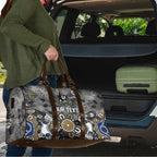 Personalized Collingwood Magpies Travel Bag Aboriginal Dot Painting Graffiti Style