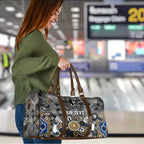 Personalized Collingwood Magpies Travel Bag Aboriginal Dot Painting Graffiti Style