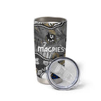 Personalized Collingwood Magpies Tumbler Cup Aboriginal Dot Painting Graffiti Style