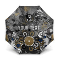 Personalized Collingwood Magpies Umbrella Aboriginal Dot Painting Graffiti Style