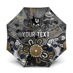 Personalized Collingwood Magpies Umbrella Aboriginal Dot Painting Graffiti Style
