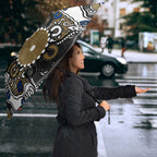 Personalized Collingwood Magpies Umbrella Aboriginal Dot Painting Graffiti Style