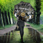 Personalized Collingwood Magpies Umbrella Aboriginal Dot Painting Graffiti Style