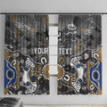Personalized Collingwood Magpies Window Curtain Aboriginal Dot Painting Graffiti Style