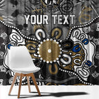 Personalized Collingwood Magpies Window Curtain Aboriginal Dot Painting Graffiti Style