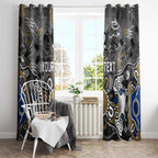 Personalized Collingwood Magpies Window Curtain Aboriginal Dot Painting Graffiti Style