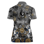 Personalized Collingwood Magpies Women Polo Shirt Aboriginal Dot Painting Graffiti Style