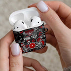 Personalized Essendon Bombers AirPods Case Aboriginal Dot Painting Graffiti Style