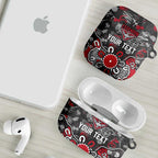 Personalized Essendon Bombers AirPods Case Aboriginal Dot Painting Graffiti Style