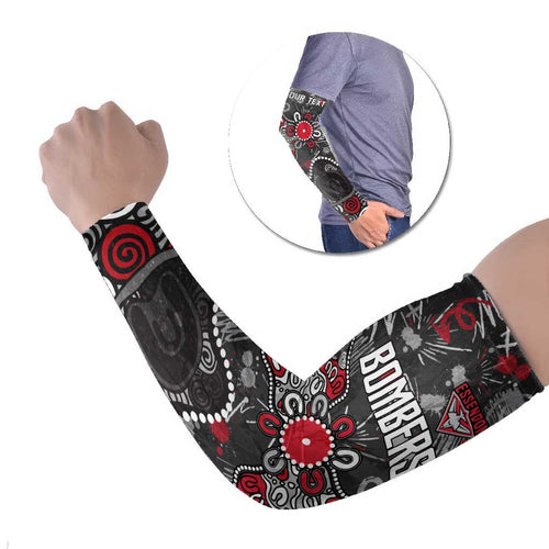 Personalized Essendon Bombers Arm Sleeves Aboriginal Dot Painting Graffiti Style