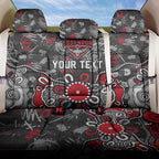 Personalized Essendon Bombers Back Car Seat Cover Aboriginal Dot Painting Graffiti Style