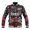 Personalized Essendon Bombers Baseball Jacket Aboriginal Dot Painting Graffiti Style