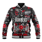 Personalized Essendon Bombers Baseball Jacket Aboriginal Dot Painting Graffiti Style