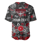 Personalized Essendon Bombers Baseball Jersey Aboriginal Dot Painting Graffiti Style