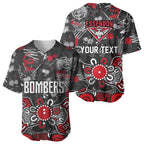 Personalized Essendon Bombers Baseball Jersey Aboriginal Dot Painting Graffiti Style