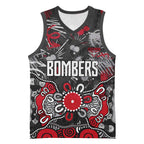 Personalized Essendon Bombers Basketball Jersey Aboriginal Dot Painting Graffiti Style