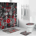 Personalized Essendon Bombers Bathroom Set Aboriginal Dot Painting Graffiti Style