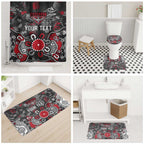 Personalized Essendon Bombers Bathroom Set Aboriginal Dot Painting Graffiti Style