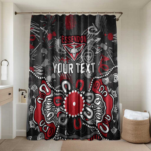 Personalized Essendon Bombers Bathroom Set Aboriginal Dot Painting Graffiti Style