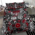 Personalized Essendon Bombers Bedding Set Aboriginal Dot Painting Graffiti Style