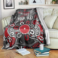 Personalized Essendon Bombers Blanket Aboriginal Dot Painting Graffiti Style