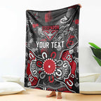 Personalized Essendon Bombers Blanket Aboriginal Dot Painting Graffiti Style