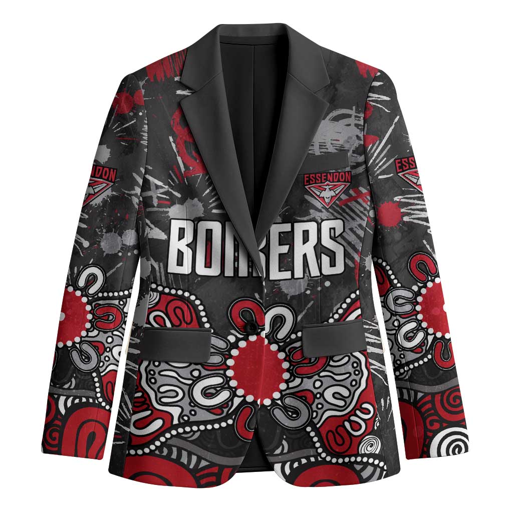Personalized Essendon Bombers Blazer Aboriginal Dot Painting Graffiti Style