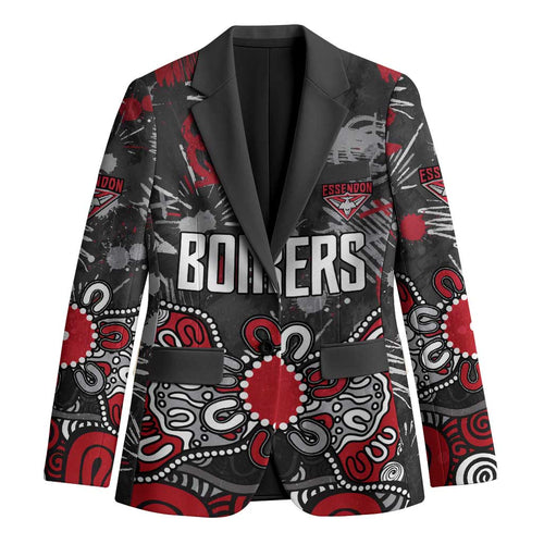 Personalized Essendon Bombers Blazer Aboriginal Dot Painting Graffiti Style