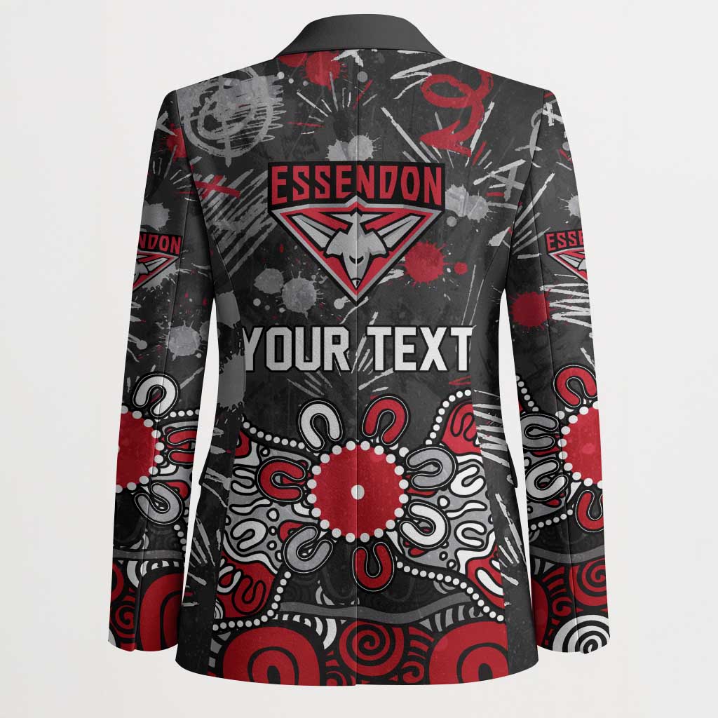 Personalized Essendon Bombers Blazer Aboriginal Dot Painting Graffiti Style