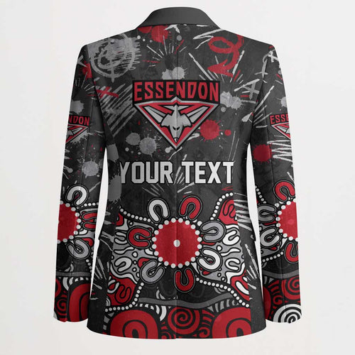 Personalized Essendon Bombers Blazer Aboriginal Dot Painting Graffiti Style