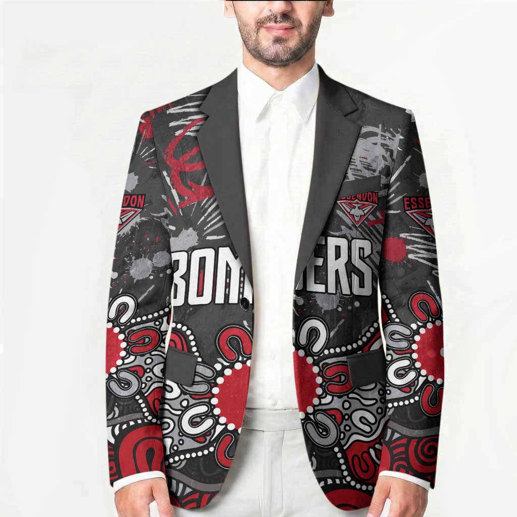 Personalized Essendon Bombers Blazer Aboriginal Dot Painting Graffiti Style