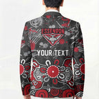 Personalized Essendon Bombers Blazer Aboriginal Dot Painting Graffiti Style
