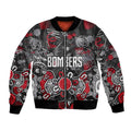 Personalized Essendon Bombers Bomber Jacket Aboriginal Dot Painting Graffiti Style