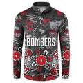 Personalized Essendon Bombers Button Sweatshirt Aboriginal Dot Painting Graffiti Style