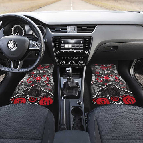 Personalized Essendon Bombers Car Mats Aboriginal Dot Painting Graffiti Style