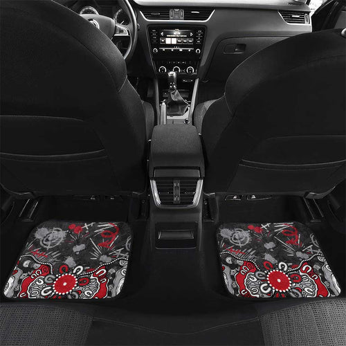 Personalized Essendon Bombers Car Mats Aboriginal Dot Painting Graffiti Style