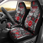 Personalized Essendon Bombers Car Seat Cover Aboriginal Dot Painting Graffiti Style