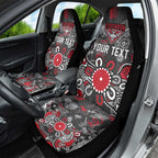 Personalized Essendon Bombers Car Seat Cover Aboriginal Dot Painting Graffiti Style