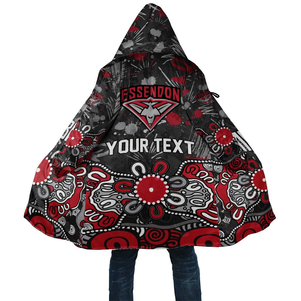 Personalized Essendon Bombers Cloak Aboriginal Dot Painting Graffiti Style