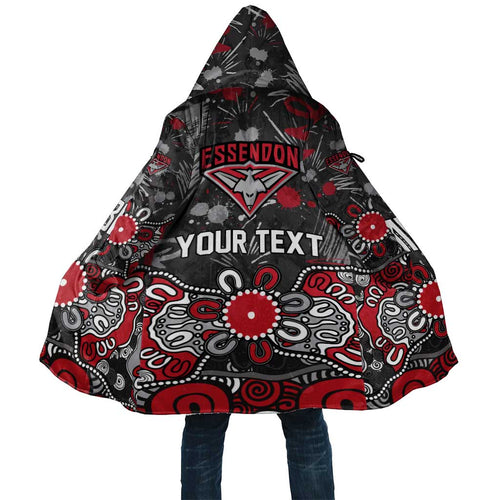 Personalized Essendon Bombers Cloak Aboriginal Dot Painting Graffiti Style