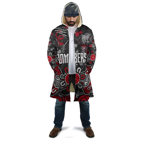 Personalized Essendon Bombers Cloak Aboriginal Dot Painting Graffiti Style