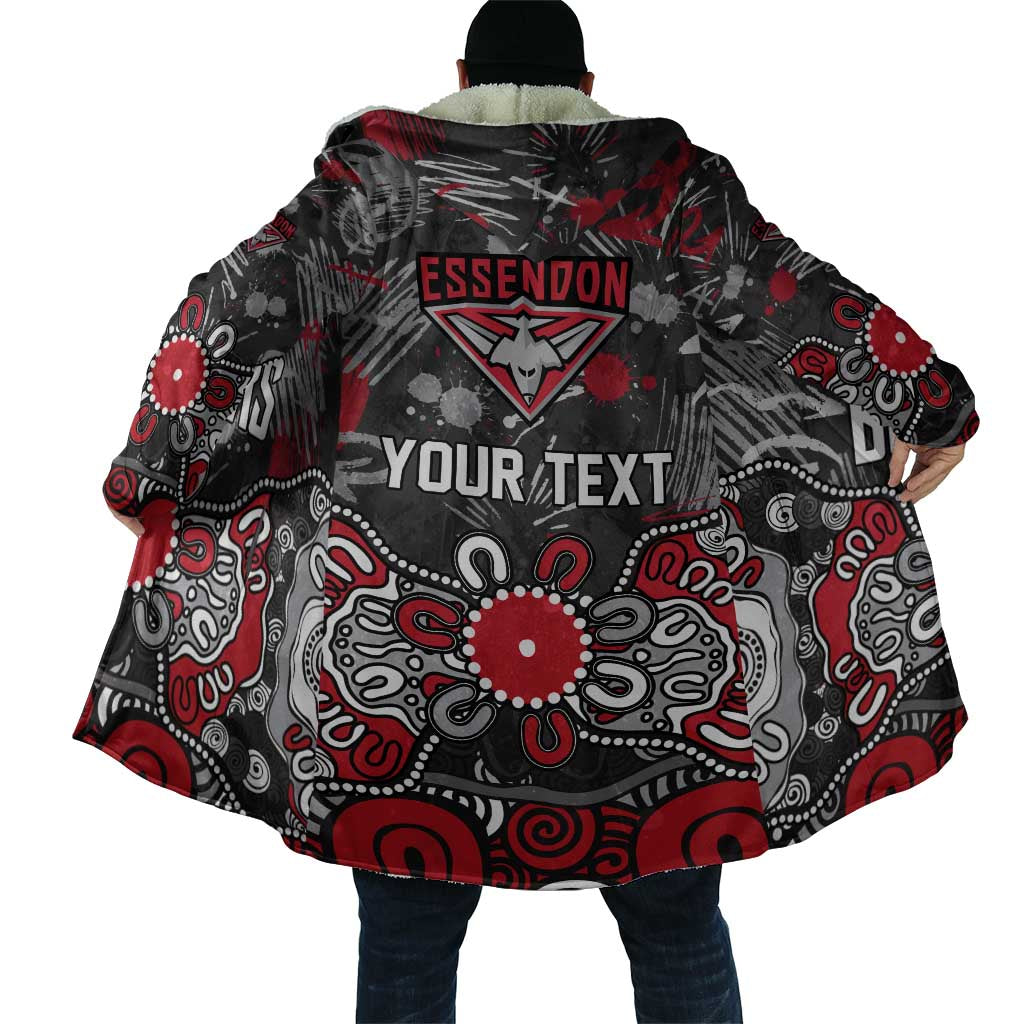 Personalized Essendon Bombers Cloak Aboriginal Dot Painting Graffiti Style