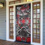 Personalized Essendon Bombers Door Cover Aboriginal Dot Painting Graffiti Style