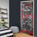 Personalized Essendon Bombers Door Cover Aboriginal Dot Painting Graffiti Style