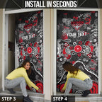 Personalized Essendon Bombers Door Cover Aboriginal Dot Painting Graffiti Style