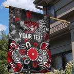 Personalized Essendon Bombers Garden Flag Aboriginal Dot Painting Graffiti Style