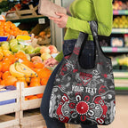 Personalized Essendon Bombers Grocery Bag Aboriginal Dot Painting Graffiti Style