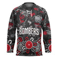 Personalized Essendon Bombers Hockey Jersey Aboriginal Dot Painting Graffiti Style
