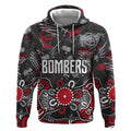 Personalized Essendon Bombers Hoodie Aboriginal Dot Painting Graffiti Style