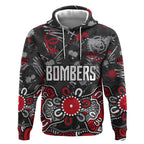 Personalized Essendon Bombers Hoodie Aboriginal Dot Painting Graffiti Style